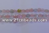 CMG253 15.5 inches 10mm faceted coin morganite beads