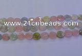 CMG254 15.5 inches 12mm faceted coin morganite beads