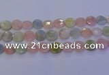 CMG255 15.5 inches 14mm faceted coin morganite beads