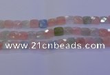 CMG260 15.5 inches 12*12mm faceted square morganite beads