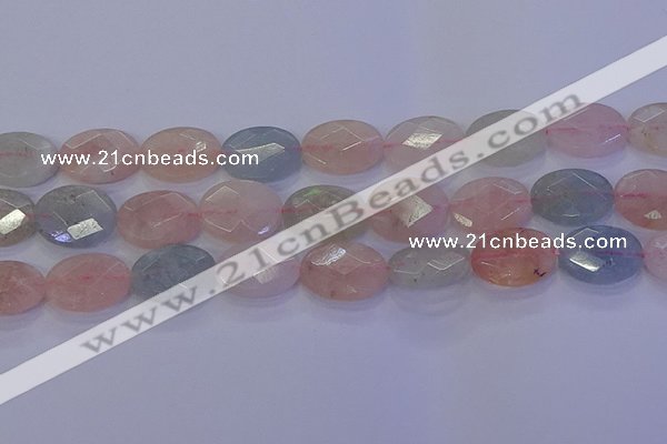 CMG269 15.5 inches 15*20mm faceted oval morganite beads