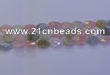 CMG272 15.5 inches 10*14mm faceted flat teardrop morganite beads