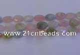 CMG274 15.5 inches 13*18mm faceted flat teardrop morganite beads