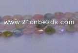 CMG275 15.5 inches 15*20mm faceted flat teardrop morganite beads