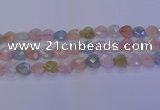 CMG283 15.5 inches 10*10mm faceted heart morganite beads