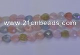 CMG285 15.5 inches 14*14mm faceted heart morganite beads