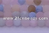 CMG301 15.5 inches 6mm round matte morganite beads wholesale