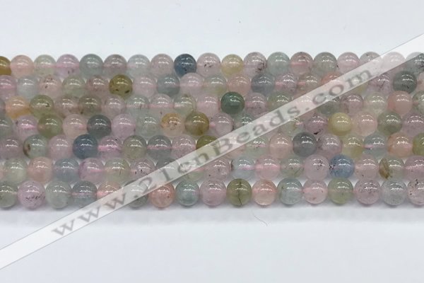 CMG391 15.5 inches 6mm round morganite gemstone beads