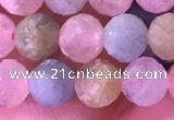 CMG397 15.5 inches 5mm faceted round morganite beads wholesale