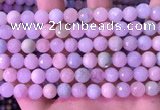 CMG398 15.5 inches 8mm faceted round morganite beads wholesale