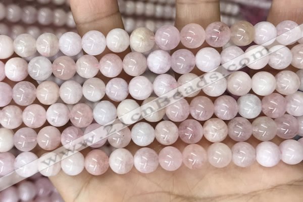 CMG410 15.5 inches 8mm round pink morganite beads wholesale