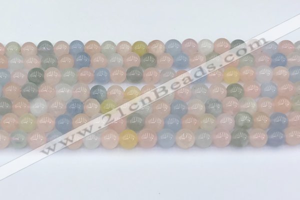 CMG430 15.5 inches 7mm round morganite beads wholesale