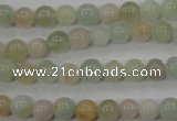 CMG51 15.5 inches 6mm round natural morganite beads wholesale