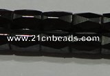 CMH105 15.5 inches 5*8mm faceted tube magnetic hematite beads