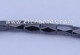 CMH12 16 inches 6*8mm faceted column magnetic hematite beads