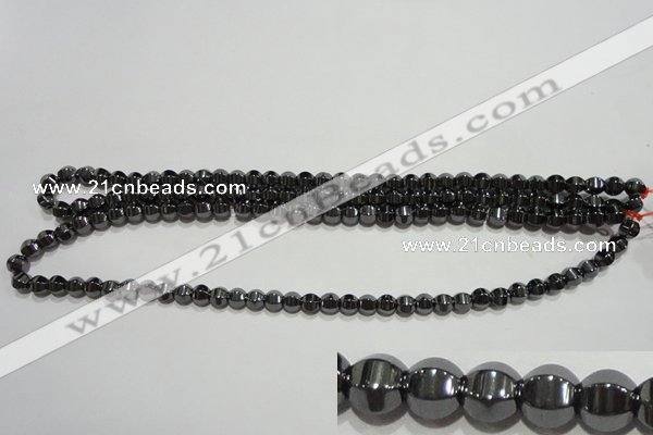 CMH129 15.5 inches 6*6mm pumpkin magnetic hematite beads