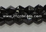 CMH135 15.5 inches 6*6mm faceted bicone magnetic hematite beads