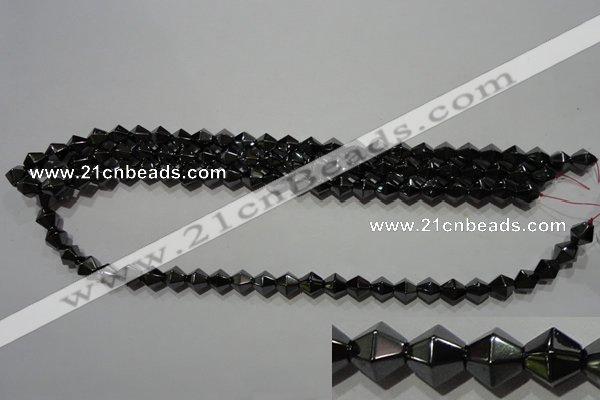 CMH136 15.5 inches 8*8mm faceted bicone magnetic hematite beads