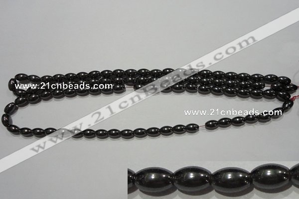 CMH147 15.5 inches 6*9mm rice magnetic hematite beads wholesale