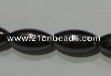 CMH148 15.5 inches 6*12mm rice magnetic hematite beads wholesale