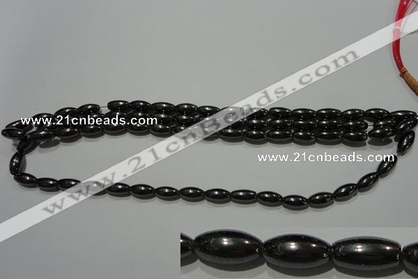 CMH148 15.5 inches 6*12mm rice magnetic hematite beads wholesale