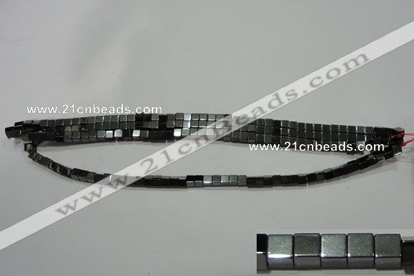 CMH159 15.5 inches 4*4mm cube magnetic hematite beads wholesale