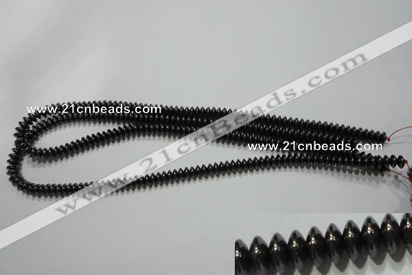 CMH166 15.5 inches 3*6mm rondelle magnetic hematite beads