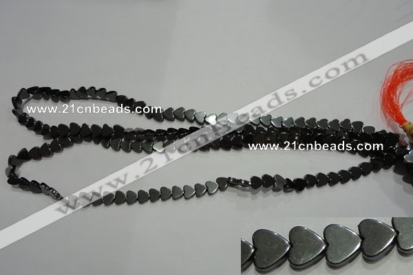 CMH174 15.5 inches 6*6mm heart magnetic hematite beads wholesale