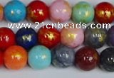 CMJ1010 15.5 inches 4mm round mixed Mashan jade beads wholesale