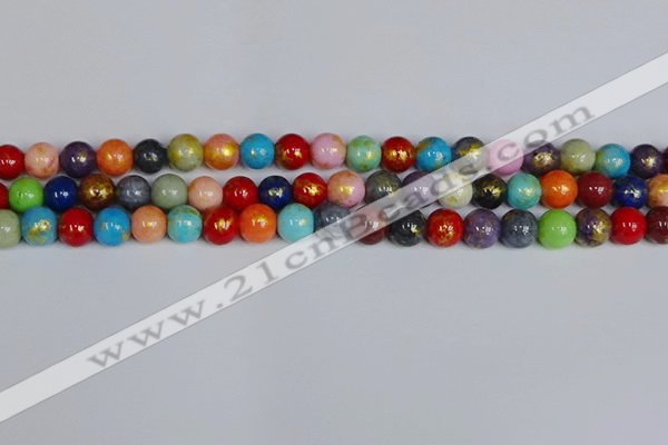 CMJ1010 15.5 inches 4mm round mixed Mashan jade beads wholesale