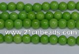 CMJ113 15.5 inches 4mm round Mashan jade beads wholesale