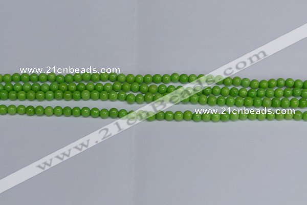 CMJ113 15.5 inches 4mm round Mashan jade beads wholesale