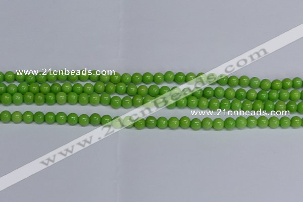 CMJ114 15.5 inches 6mm round Mashan jade beads wholesale
