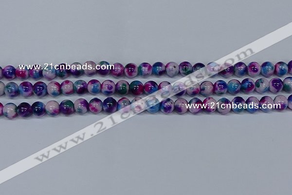 CMJ409 15.5 inches 8mm round rainbow jade beads wholesale