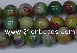 CMJ416 15.5 inches 8mm round rainbow jade beads wholesale