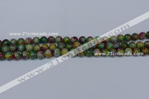 CMJ416 15.5 inches 8mm round rainbow jade beads wholesale