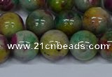 CMJ418 15.5 inches 12mm round rainbow jade beads wholesale