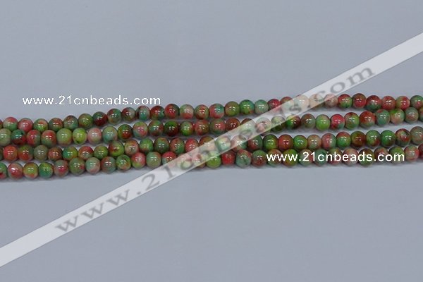 CMJ422 15.5 inches 6mm round rainbow jade beads wholesale