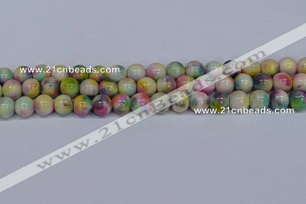 CMJ439 15.5 inches 12mm round rainbow jade beads wholesale