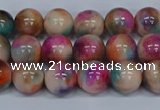 CMJ444 15.5 inches 8mm round rainbow jade beads wholesale