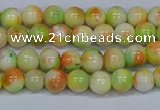 CMJ450 15.5 inches 6mm round rainbow jade beads wholesale