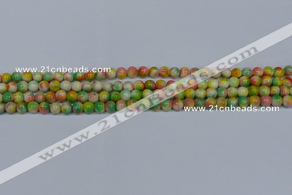 CMJ457 15.5 inches 6mm round rainbow jade beads wholesale