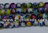 CMJ463 15.5 inches 4mm round rainbow jade beads wholesale