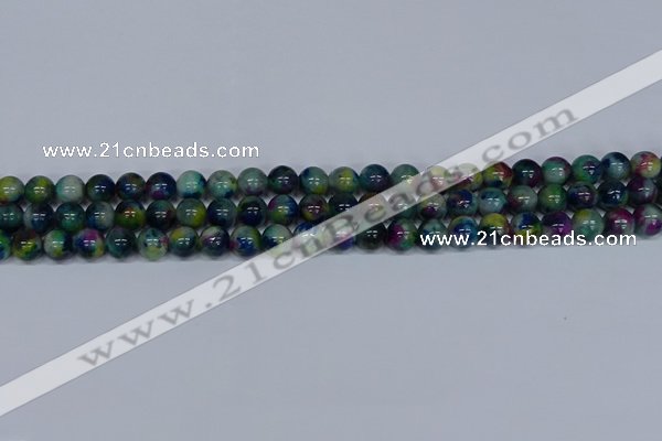 CMJ465 15.5 inches 8mm round rainbow jade beads wholesale