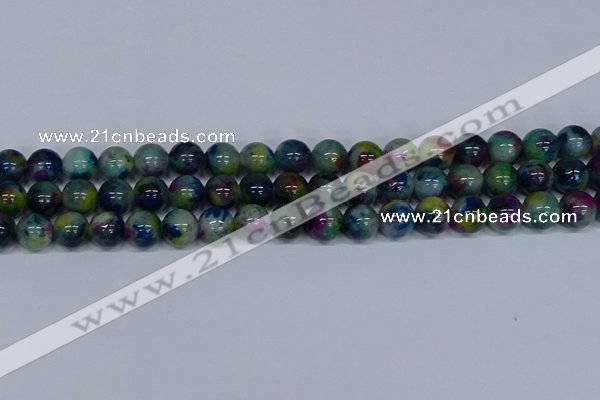 CMJ467 15.5 inches 12mm round rainbow jade beads wholesale