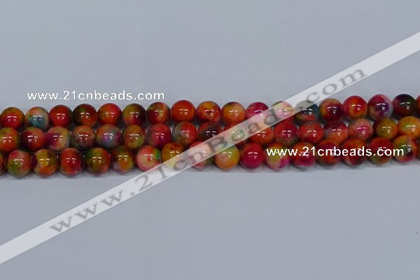 CMJ474 15.5 inches 12mm round rainbow jade beads wholesale