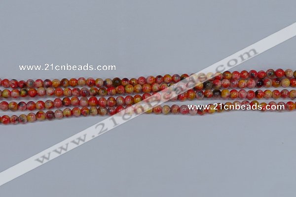 CMJ484 15.5 inches 4mm round rainbow jade beads wholesale