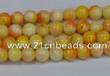 CMJ505 15.5 inches 4mm round rainbow jade beads wholesale