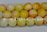 CMJ507 15.5 inches 8mm round rainbow jade beads wholesale