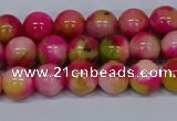 CMJ514 15.5 inches 8mm round rainbow jade beads wholesale